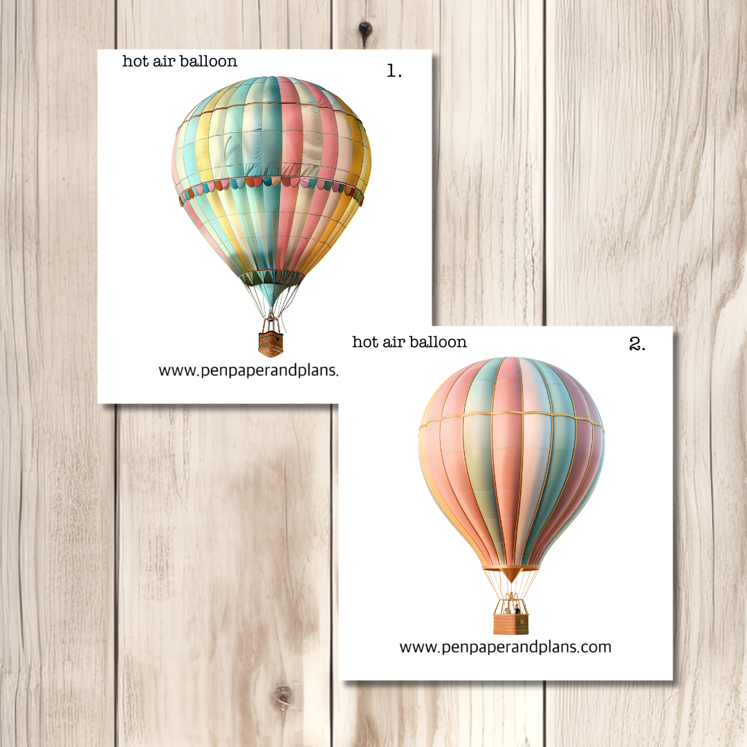 Hot Air Balloons- Large-ish Stickers