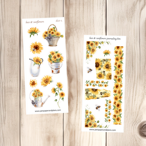 Bees & Sunflowers Stickers