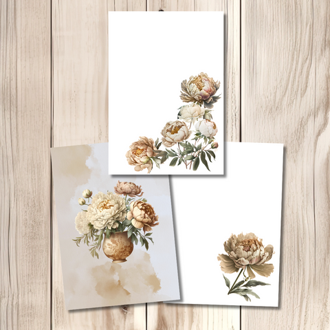 Peonies in Neutral Dashboards