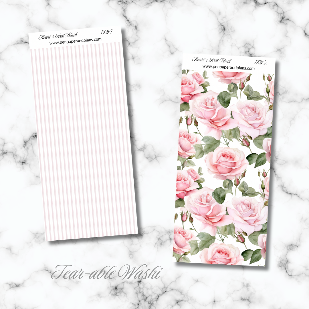 Heart's First Blush Tear-able Washi Sheets