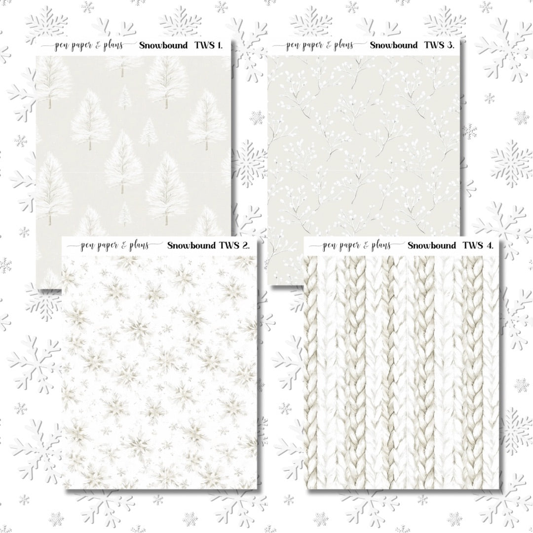 Snowbound Tearable Washi Decorative Sheets