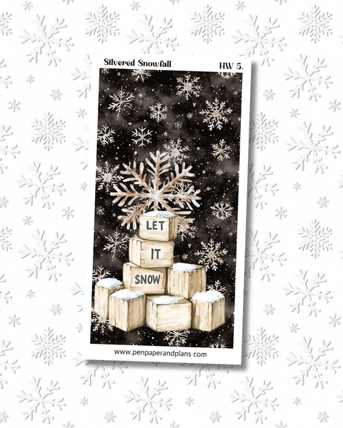 Silvered Snowfall Full Page Stickers