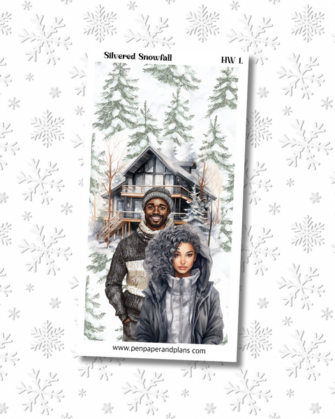 Silvered Snowfall Full Page Stickers