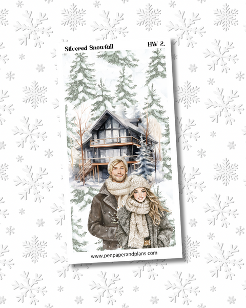 Silvered Snowfall Full Page Stickers