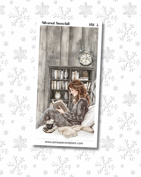 Silvered Snowfall Full Page Stickers