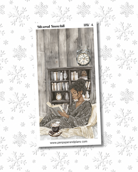 Silvered Snowfall Full Page Stickers