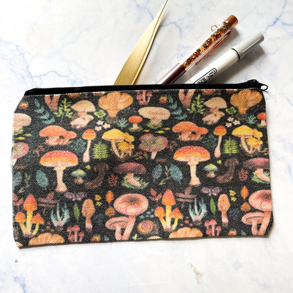 Whimsical Mushrooms Stationery Pouch