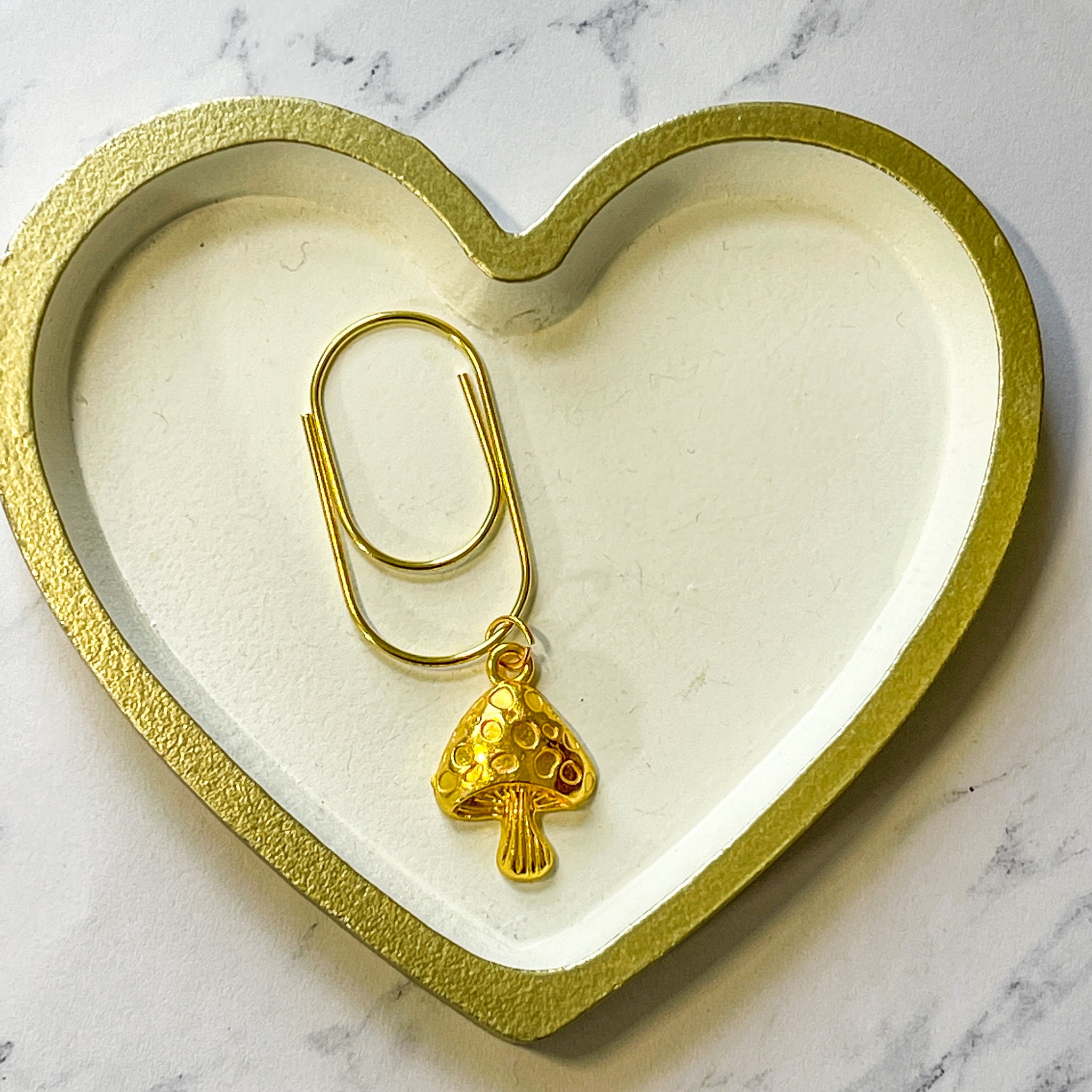 Gold Mushroom Planner Clip