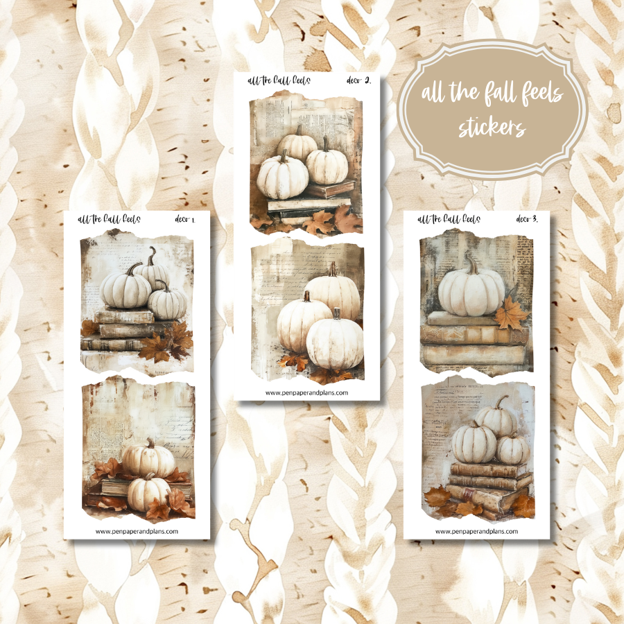 White Pumpkin Stickers