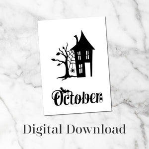 Spooky October Printable